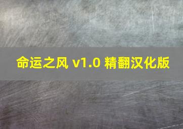 命运之风 v1.0 精翻汉化版